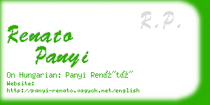 renato panyi business card